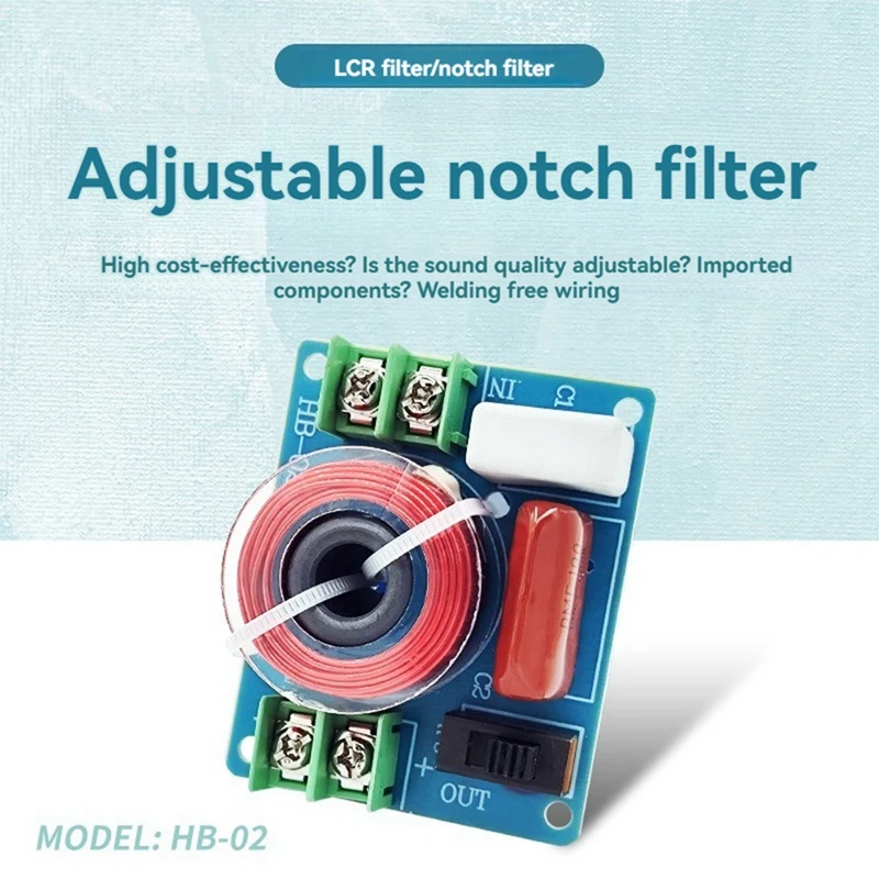 LCR Notch Filter Adjustable Hifi Audio Trapper Filter For 4~8Ω 6.5-Inch Full-Range Speaker LCR Notch Filter