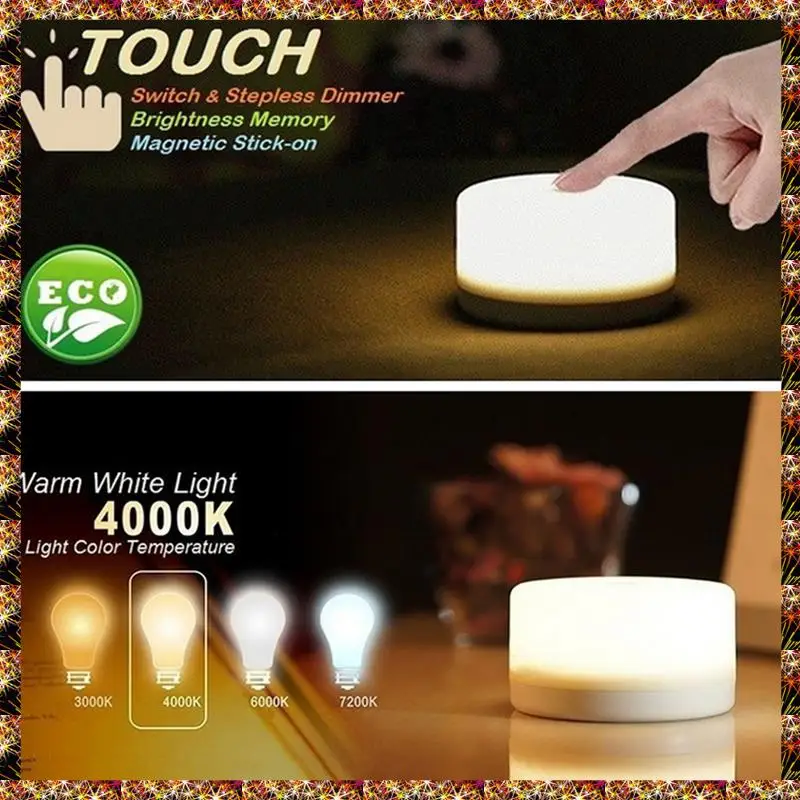 BTCL LED Mini luz nocturna USB recargable lámpara con Sensor táctil lámpara de noche portátil dormitorio sala de estar