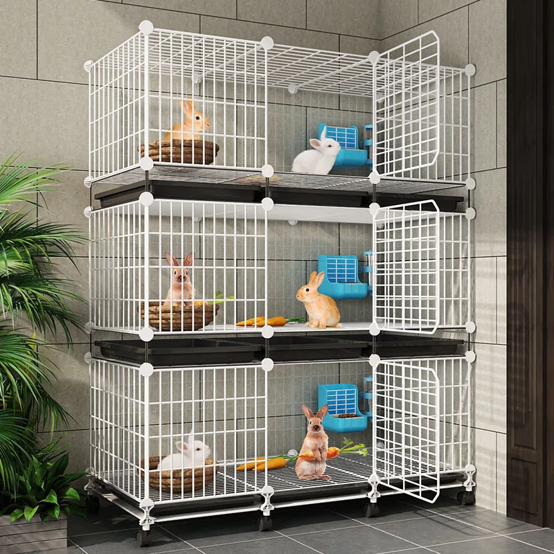 

Rabbit house rabbit cage wholesale raising household indoor breeding outdoor super large large large free space
