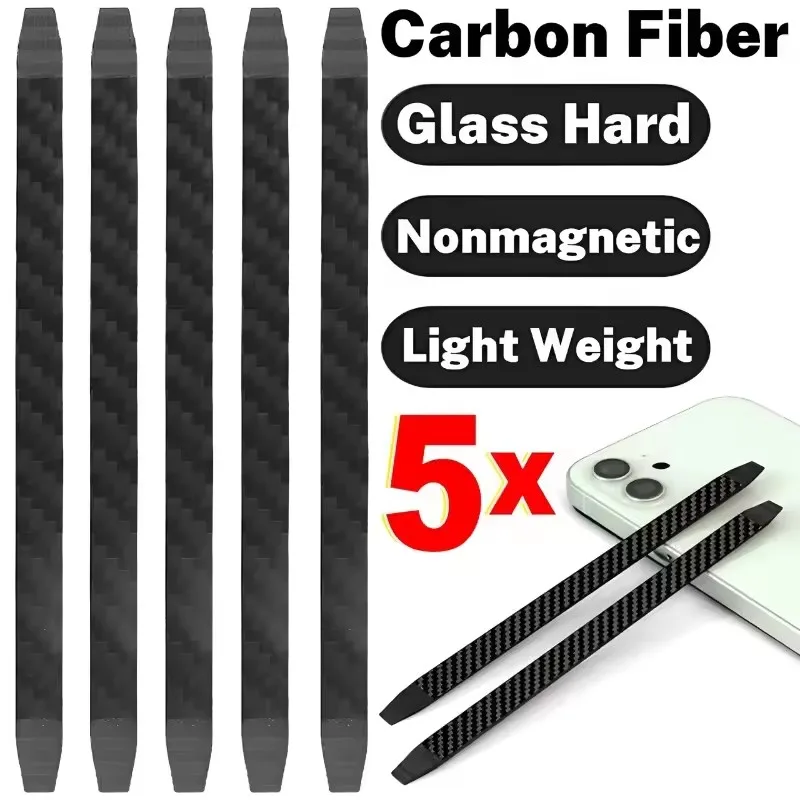 1/3/5Pcs Anti-static Carbon Fiber Non-magnetic Crowbar for Mobile Phone Repair Screen Back Cover Disassembly Crowbar Tools