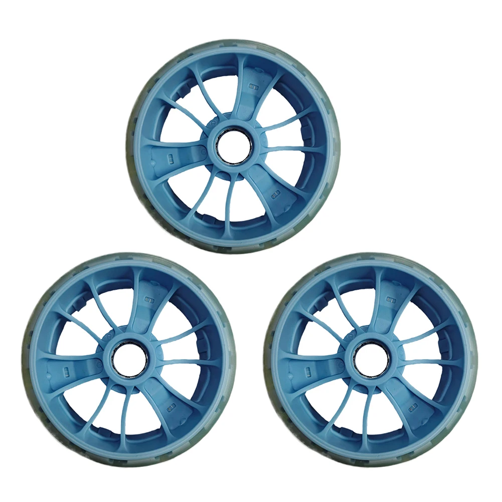 

For Swing Scooter Replacement Wheels 3pcs 120mm Diameter PU Material Quiet Rollers Magnetic LED Light for Wiggle