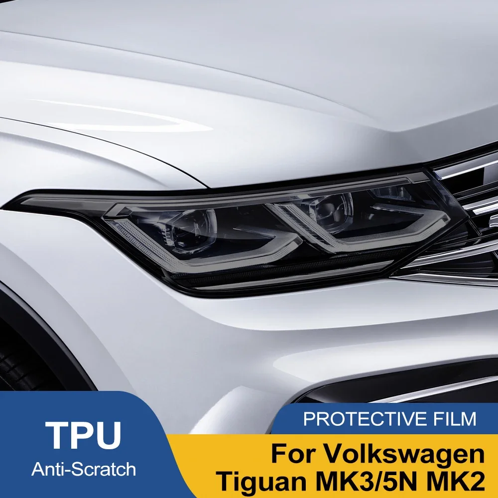 For Polestar 4 2024 2025 2026 TPU Car Headlight Protective Film Transparent color Smoky color Anti-Scratch Auto Accessories