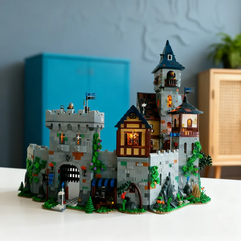 

6560pcs MOC Modular Black Falcon S Castle Model Building Blocks DIY Gift Creative Collectible Display Decor Premium Adult Kids