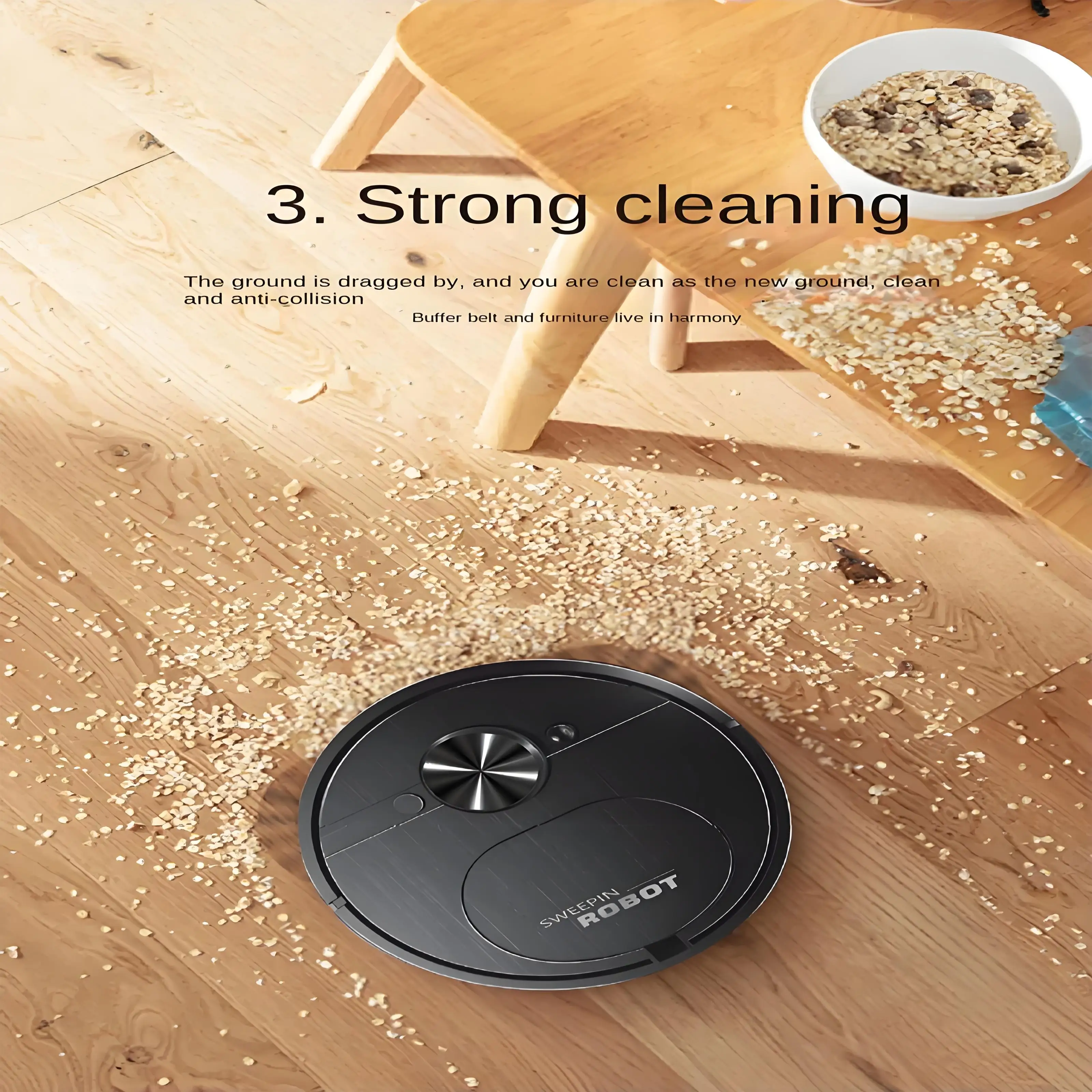 Xiaomi Smart Sweeping Robot Vacuum Cleaner 3-in-1 Charging Strong Power Sweeping Machine Wiping Floor Remove Dust Hair Pet Hair
