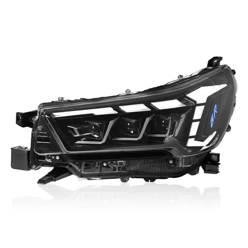 Car Styling for Toyota Hilux Headlights 2021-2024 New Revo LED Headlight DRL Hid Head Lamp Angel Eye Bi Xenon Accessories
