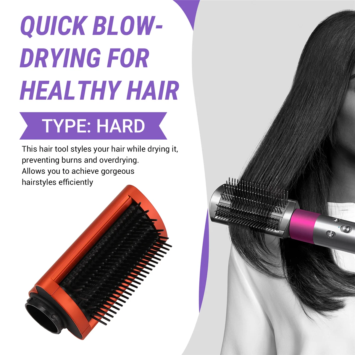 For Styler HS01 HS05 Smoothing Dryer Brush Hair Styling Comb Attachment Hard Smooth Comb