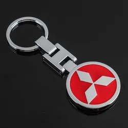 Car Metal Key Chain Pendant Key Ring For Mitsubishi ASX Lancer Outlander Colt Lancer 9 10 Pajero L200 Ralliart EX ASX Creative