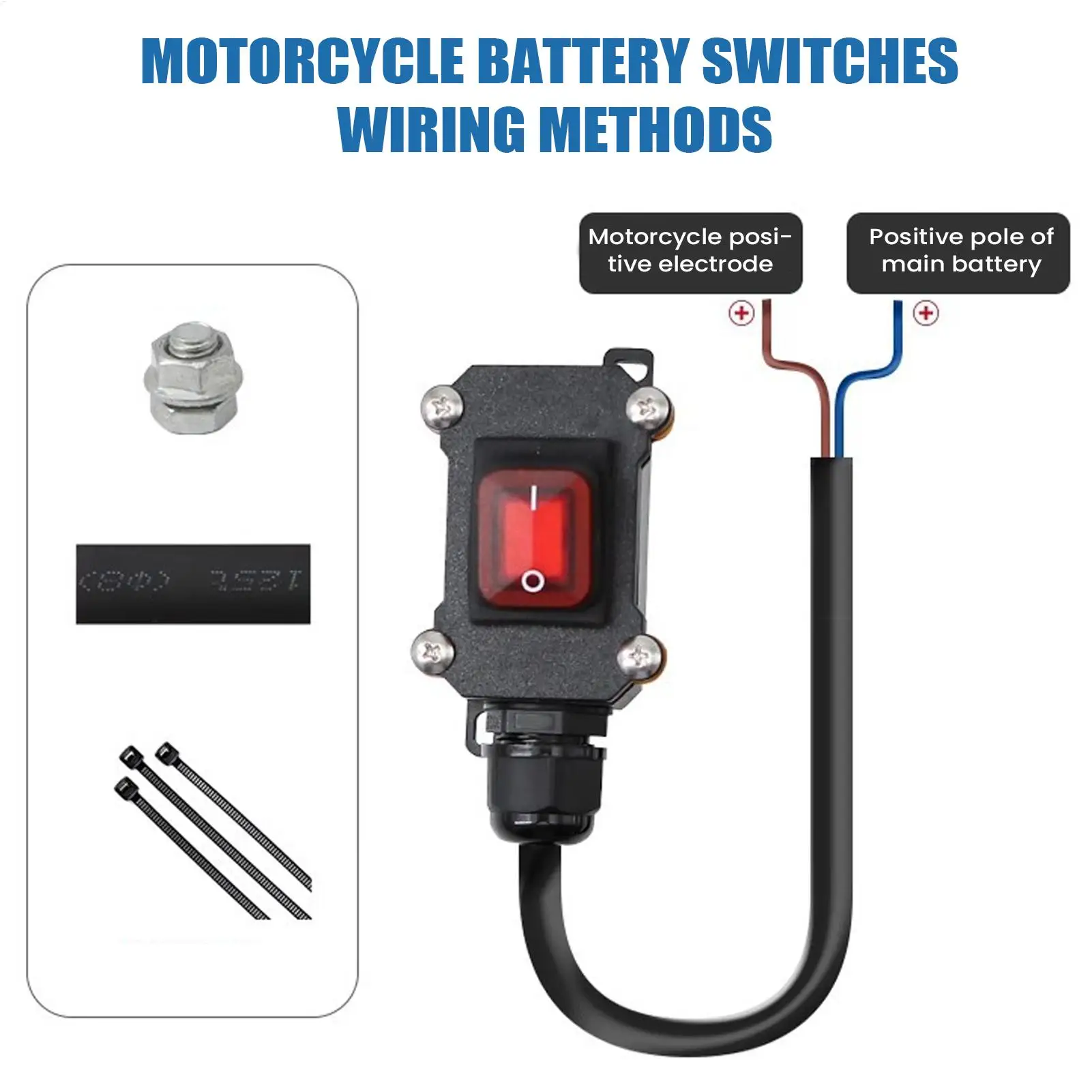 Waterproof Battery Disconnect Switches 12V 24V Battery Master Isolator Cut Off Switches for Marine Boat RV Truck Car Van Storage