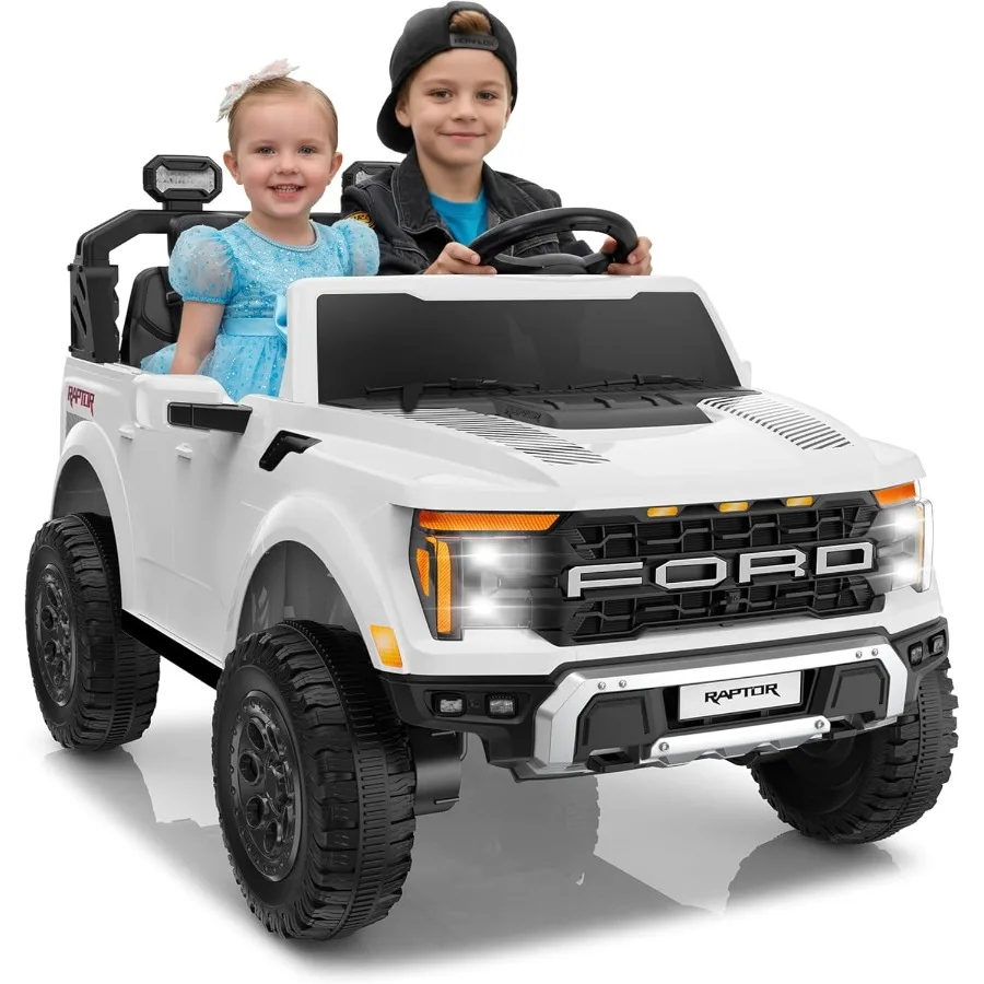 مرخصة F-150 رابتور 24 فولت ركوب على لعب للبنين والبنات 2 مقاعد سيارة كهربائية ركوب طفل على سيارة ث/أضواء LED للتحكم عن بعد