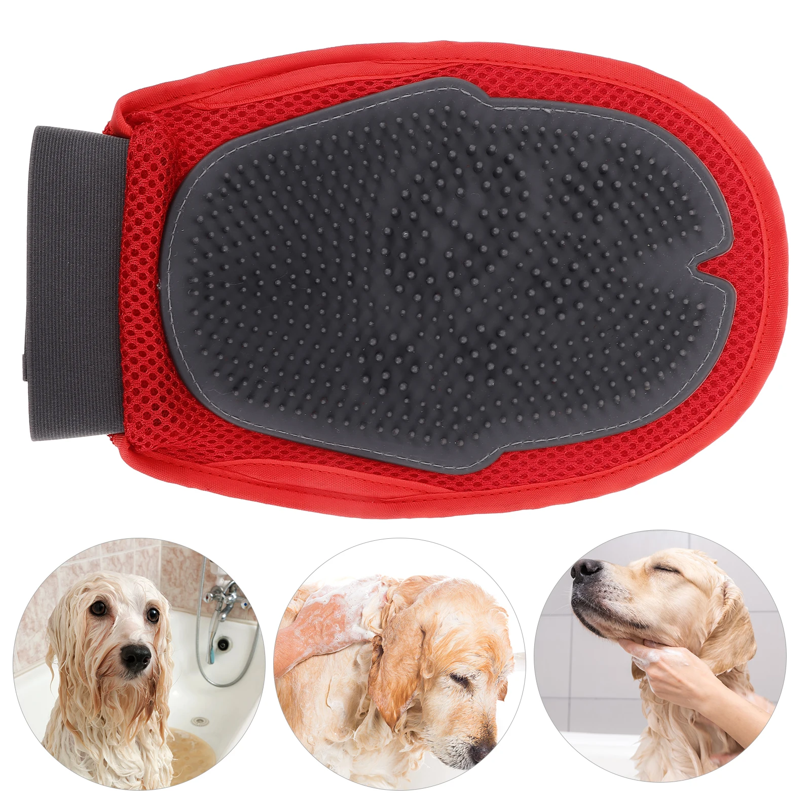 

Double Sided Pet Massage Glove For Cats Dogs Deshedding Brush Bathing Tool Grooming Gloves Pet Shower Glove