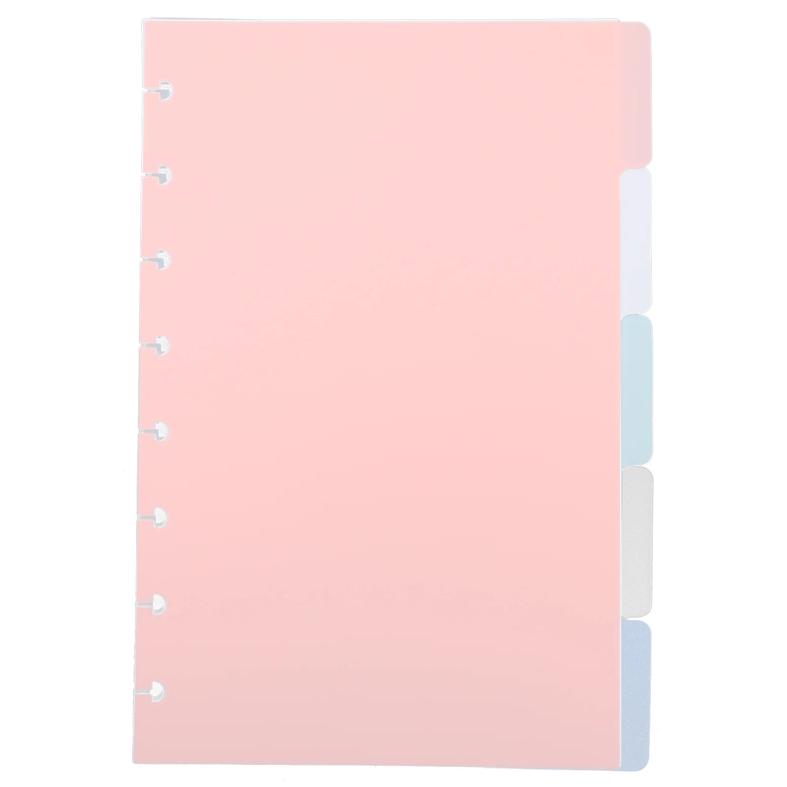 5pcs Binder Dividers Index Tabs For Notebook Planner Files Plastic Page Markers Colored Divider Sheets Replacement Notepad Tabs