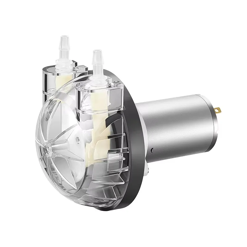 12v 24v DC Brush Motor 500mLPM Small Mini Micro  Peristaltic Pump for Food Grade Water Liquid Dosing Pumps