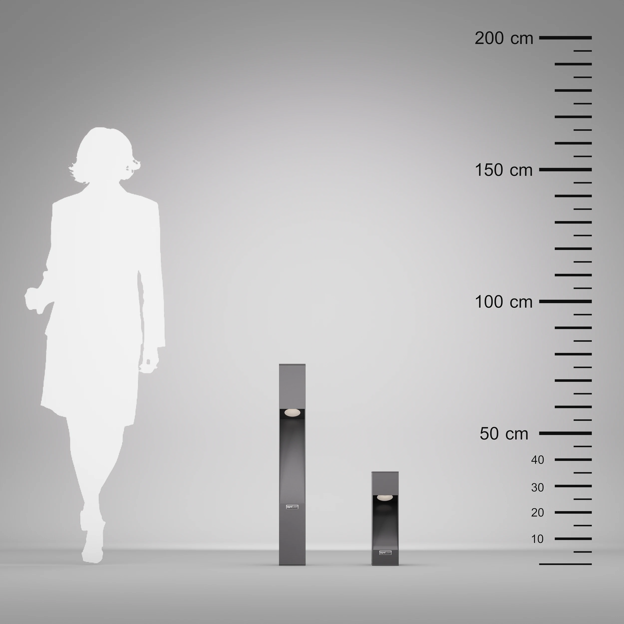 Luzerra Modern Stainless Aluminum Bollard 35 cm Wholesale Garden Outdoor Pathway & Landscape