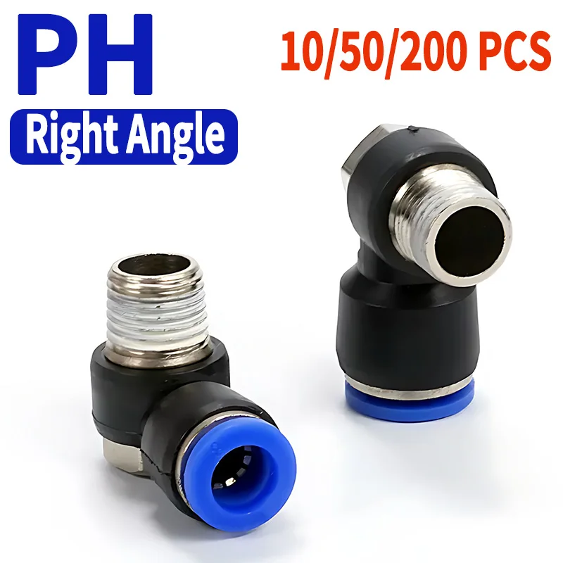 

10/50pcs PH Quick Shot Coupler External Hexagonal Thread Straight Through 1/8"1/2 3/8 1/4 BSPT Pneumatic Fitting Accessories