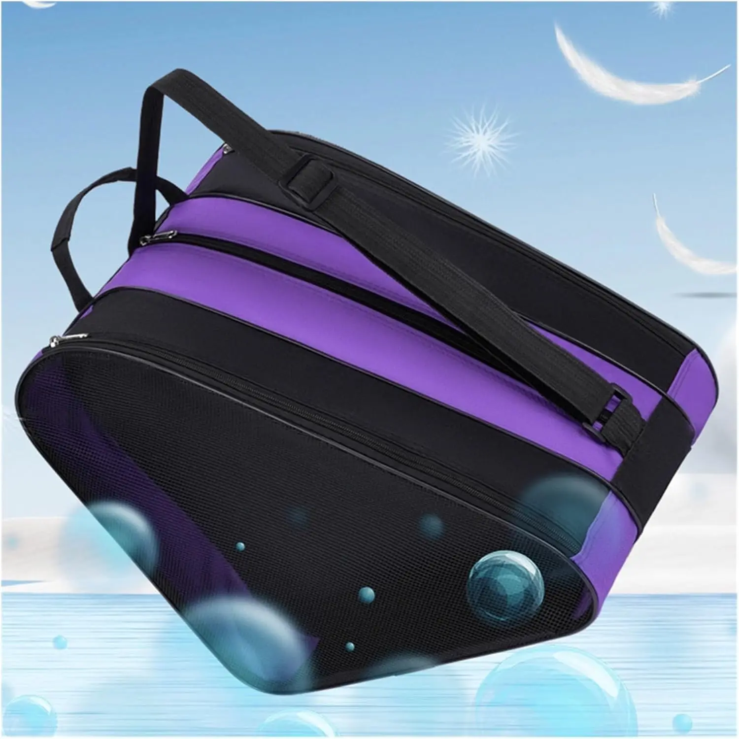 Roller Skate Bag Ski Snow Boots Adjustable Strap Ice-Skating Shoulder Skiing Storage
