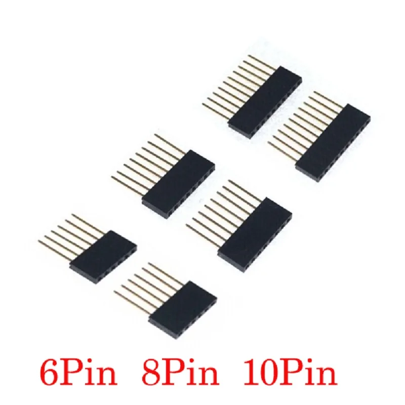 10pcs/lot PC104 Special Long Row Needle 4P/6P/8P/10P Header Connector 2.54mm Spacing 1*4/1 * 6/1 * 8/1 * 10  Pin Length 11MM