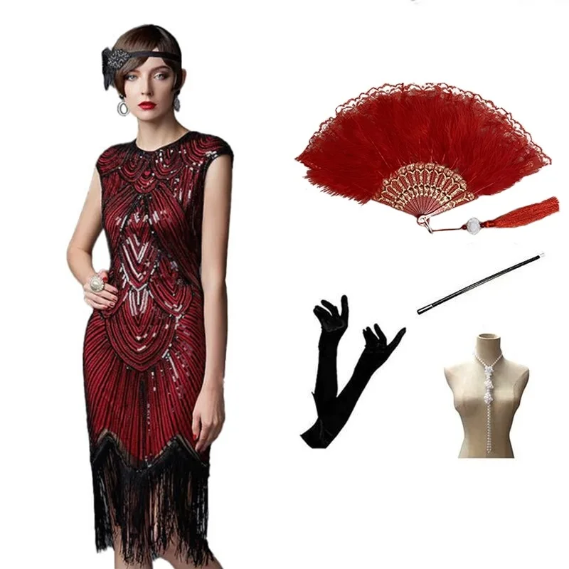 

Gatsby Bestseller Tassel Weave Sequin Dr 920S Retro Film Gown Polyester Material Spring 2023 Collection Women's Faion