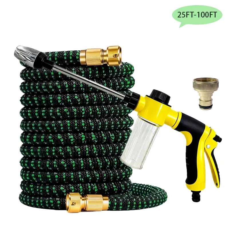 

Telescopic Magic Hose, High-Pressure Car Wash Nozzle, Water Gun, Main Tool For Household Gardening Irrigation, Outdoor Cleaning