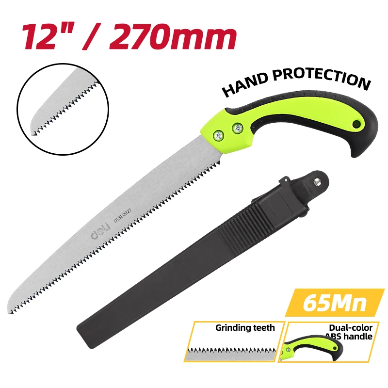 Deli 270mm Garden Pruning Saw,Durable Sharp Blade with Ergonomic Handle, Perfect for Tree Trimming and Landscaping Tasks