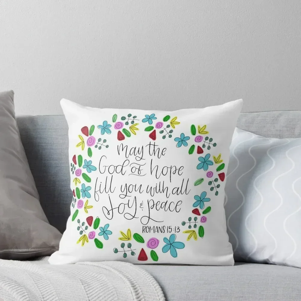 

Romans 15:13 Throw Pillow Christmas Cushion For Home autumn decoration bed pillows pillow