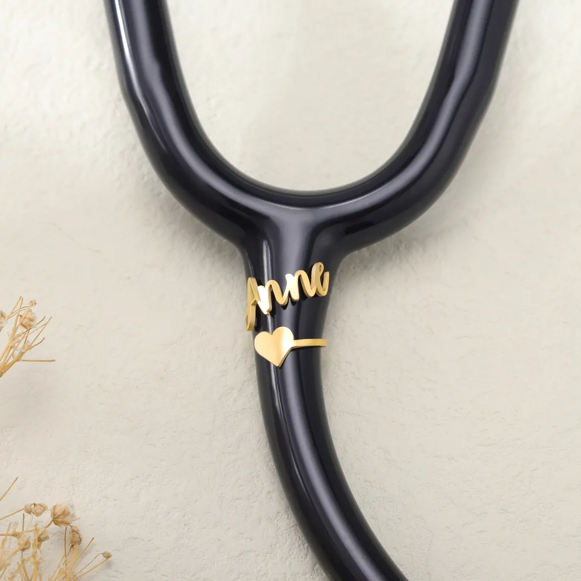 Stethoscope Name Tag Personalized Heart Shaped Stethoscope ID Tag Stainless Steel Charms for Stethoscope Nurses Week Gifts 2025 view 2