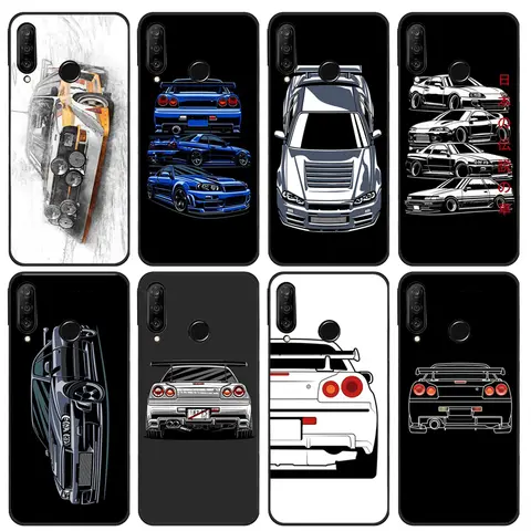 Sports Drift Car Case For Huawei P40 P30 Lite P20 P60 Pro Nova 9 SE 10 11i 8i 7i 5T Y60 Y61 Y70 Y90 P Smart