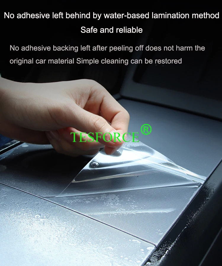 For Tesla Model 3 Highland 2024 Center Control Panel Door Handle TPU Protective Film Front Navigation Rear Screen Tempered Film