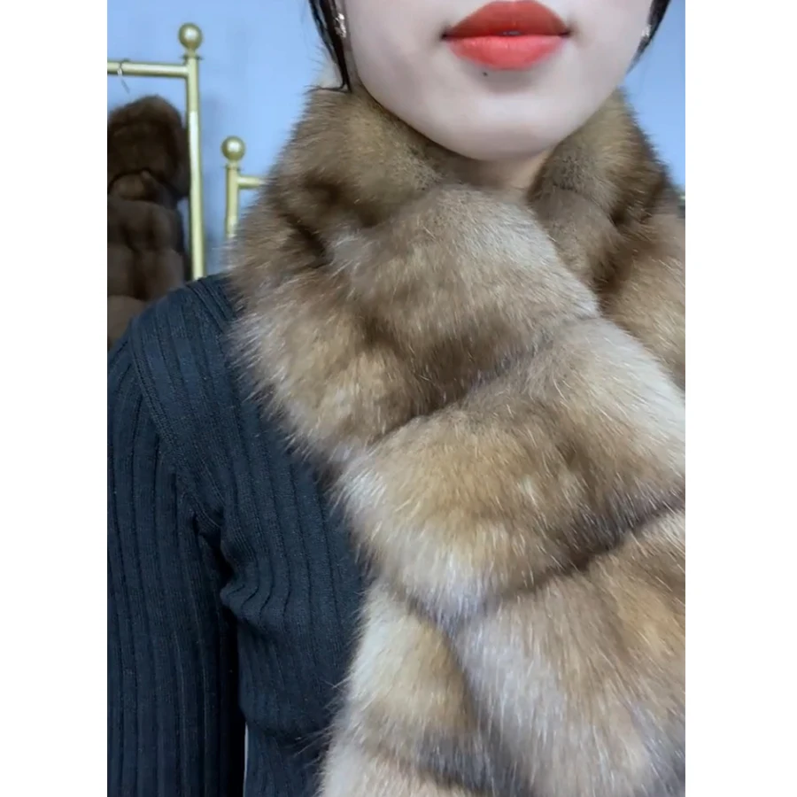 Winter Scarf For Women Natural Fox Fur Scarf For Women Best Selling Warm Winter Genuine Fur Scarf 2023