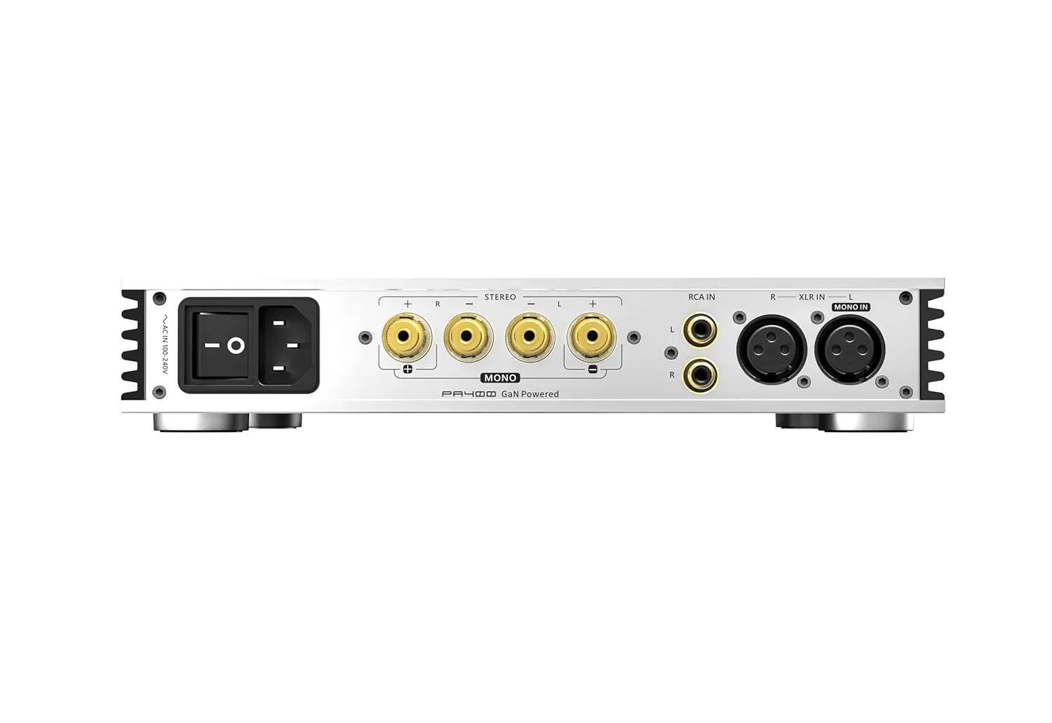 SMSL PA400 Hi-Fi Gallium Nitride Power Amplifier PGA2311 500Wx2 XLR Mono Bridge RCA Stereo 0.003% THD Mode for Home Theater