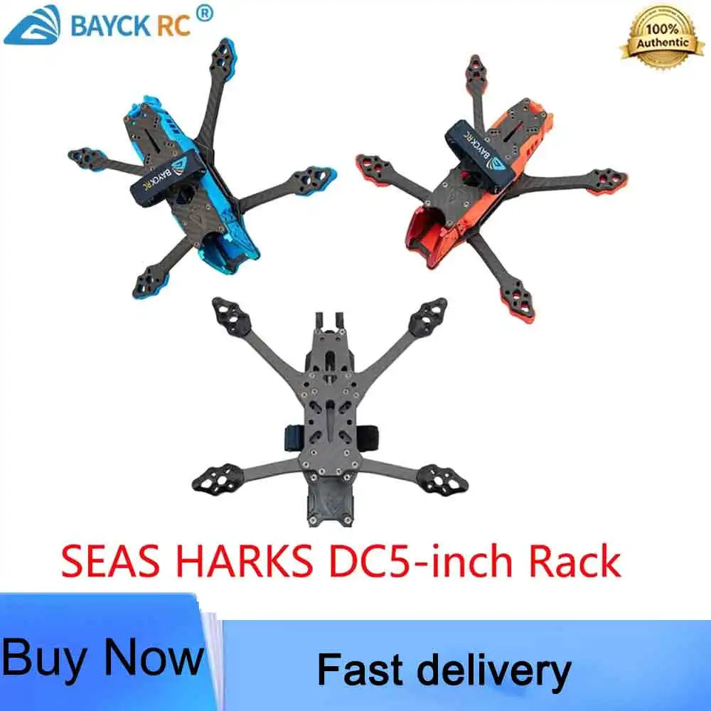 BAYCKRC SEAS HARKS DC 5inch Frame Overhead Flying Drone 6MM Arm Supports 5inch Paddles FPV Freestyle RC Racing Quadcopter