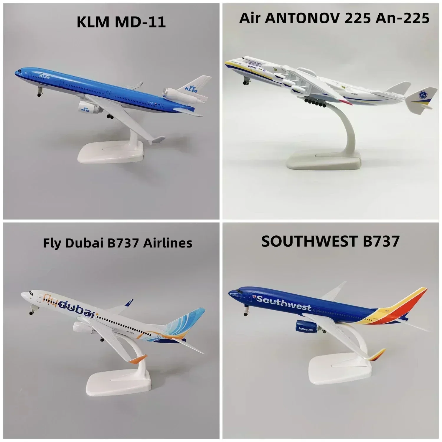 

20cm Netherlands KLM Malaysia MD MD-11 Singapore Lufthansa A380 ANTONOV 225 Qantas USA AA Airplane Model Alloy Metal Plane Model