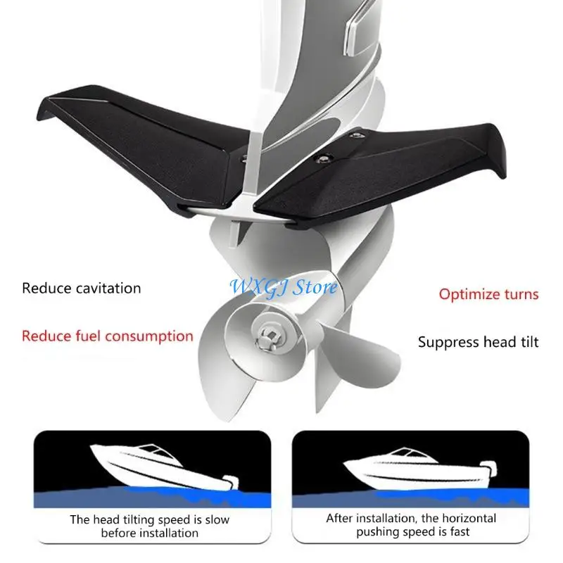 37JE Hydrofoil Stabilizer Universal Boat Hydrofoil Marine Hydrofoil Wing for Outboard Motors Improves Efficiency