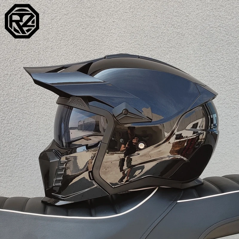 ORZ-GB3 DOT approved motorcycle helmet multifunctional retro combination full face helmet modular ABS material Casco Moto