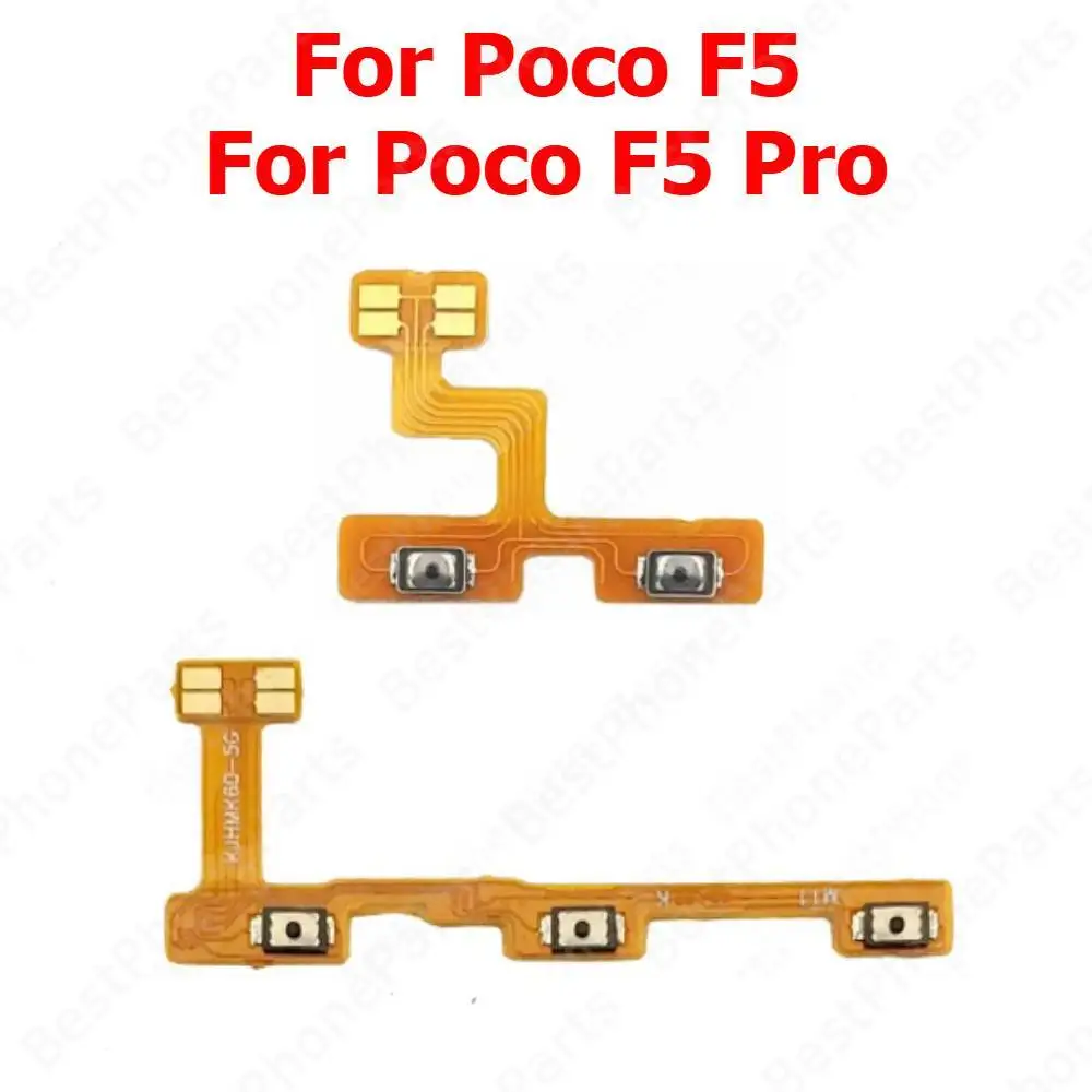 

Гибкий кабель включения и выключения громкости для Xiaomi Poco F5 Pro PocoF5 F5Pro, боковая кнопка, кнопка отключения звука, запасные части для мобильного телефона