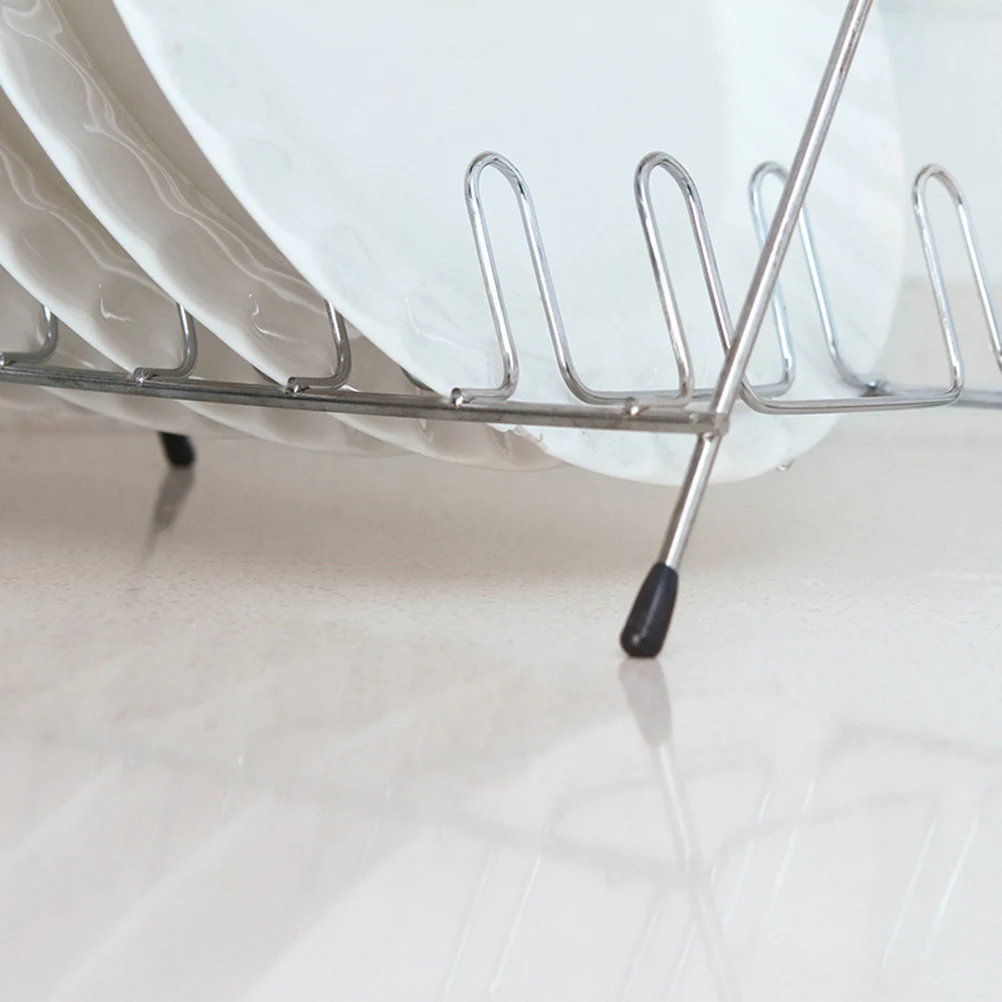 

2pcs Stainless Steel Plate Holder Bowl Rack Kitchen Storage Organizer Drying Shelf For Home Restaurant Rv Campers Drain Rack