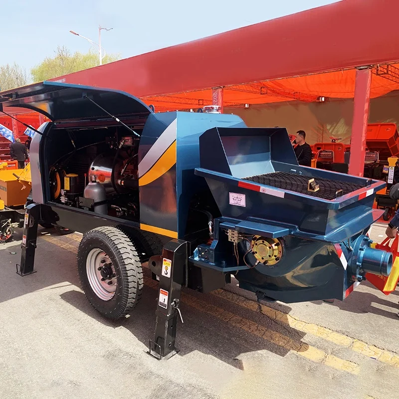 جهاز تحكم عن بعد جديد لمضخة الخرسانة أسطوانة واحدة مضخة الخرسانة الديزل الهندسية وآلات البناء