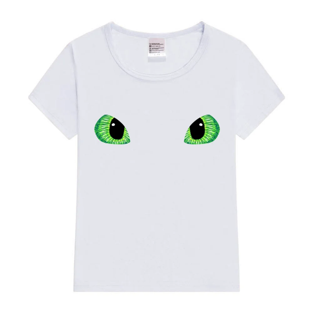 Green Toothless Dragon Eyes Drawing Kids T-Shirt Cool Children T-shirt Kids Clothes Tshirt Tops Tee Boys Girls Tee Baby Cute Y2k