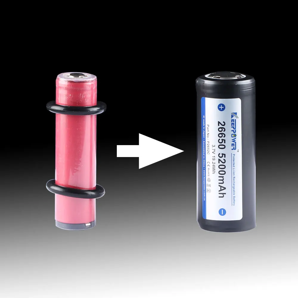18650 to 26650 Battery Silicone O-ring