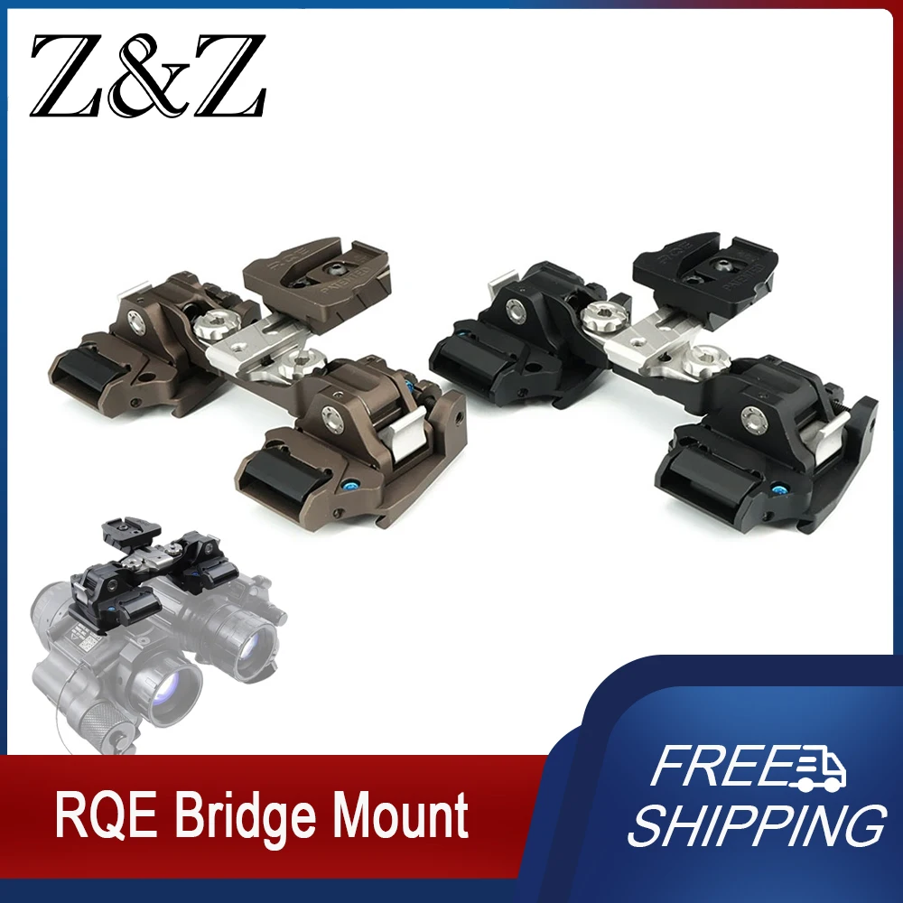 Tactical Helmet Mount RQE Bridge Universal Dual Bridge for Night Vision PVS-14, DVO, MUM, MINI-NSEAS Mount Aluminum