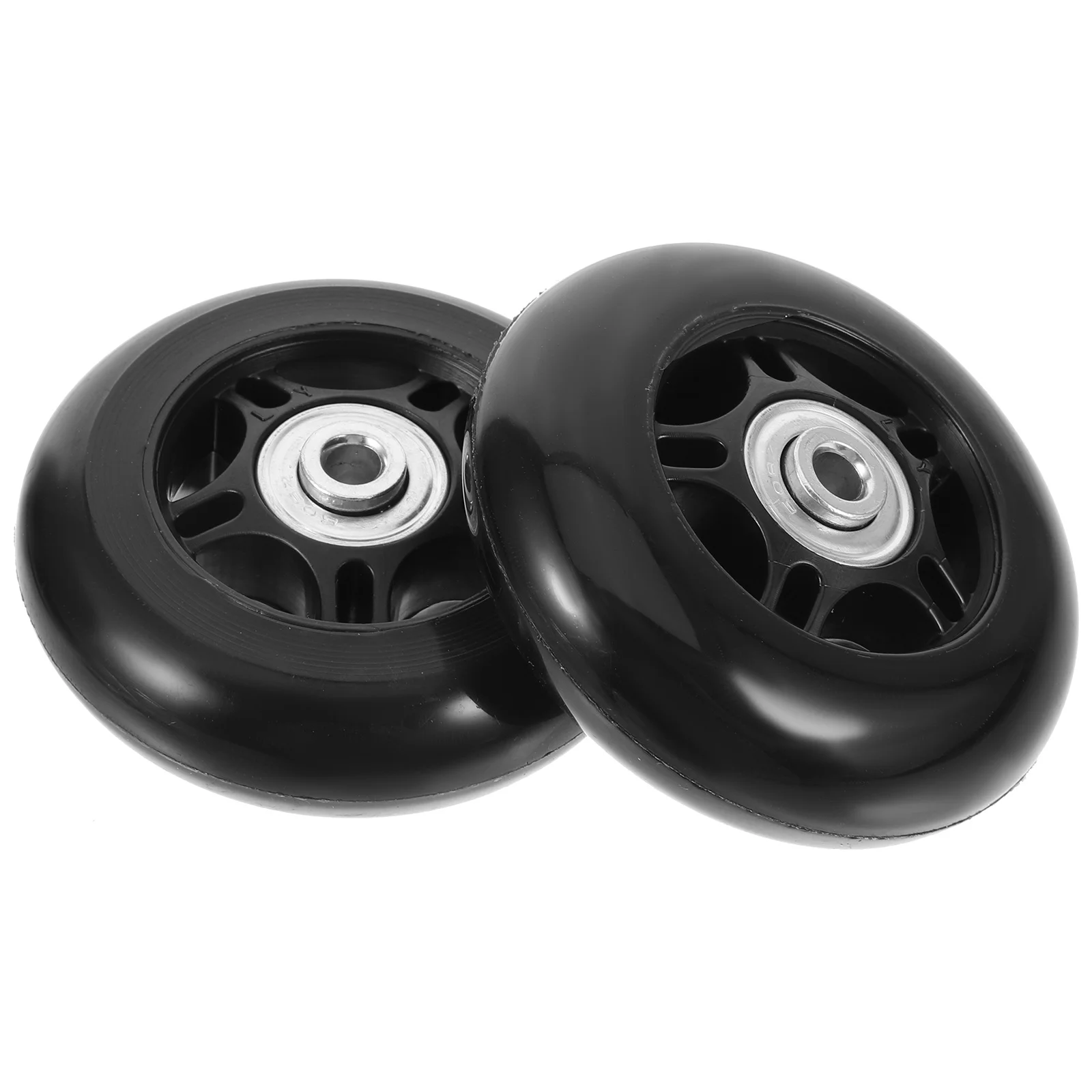 1 مجموعة الأمتعة استبدال عجلات دائم المطاط حقيبة معدنية عجلات مرنة قطب دوران مستقر ارتداء مقاومة الحمل #5