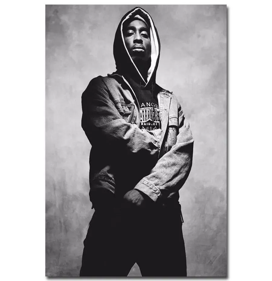 Hot New Tupac Shakur 2Pac Rap Music Star-Silk Art Poster Wall Sticker Decoration Gift