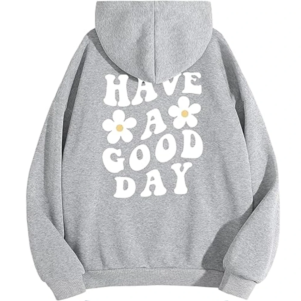 Women’s Y2K Slogan Letter Graphic Oversized Aesthetic Hoodie Drop Shoulder Fleece Hooded Sweatshirt Pullover