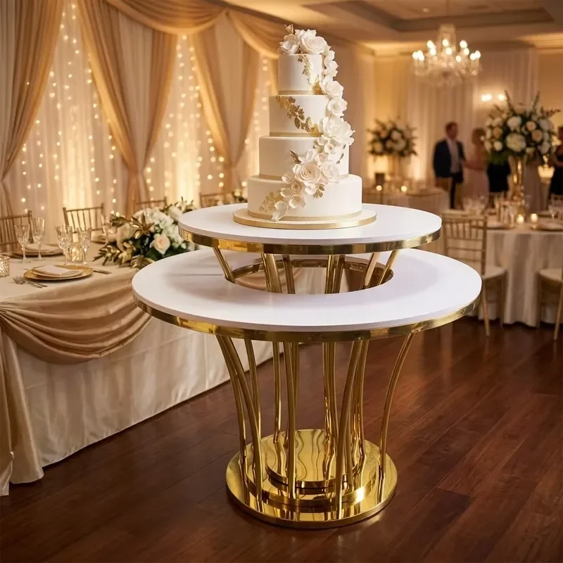 Foreign Minimalist Style China Wedding Stainless Steel Cake Table Wedding Rental Dessert Stand Bride Groom Marriage to for