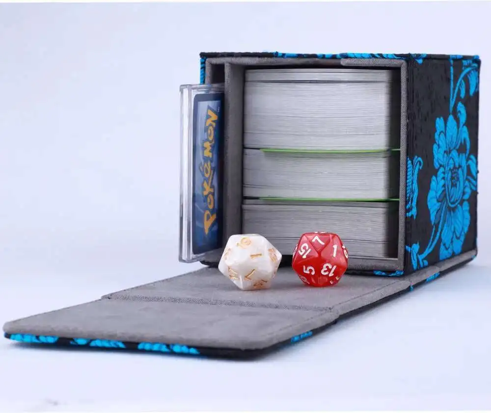 Deck Box Window Commander Game Card Storage Box Card Fits100 Single Sleeved Card PU Leather Strong Magnet For MTG PTCG YGO Cards