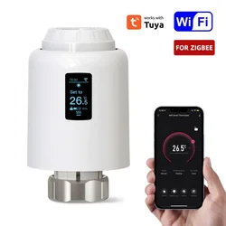 Tuya WiFi/Zigbee Smart Thermostat TRV Programmable Radiator Actuator Underfloor Heating Control Valve Support Alexa Google Home