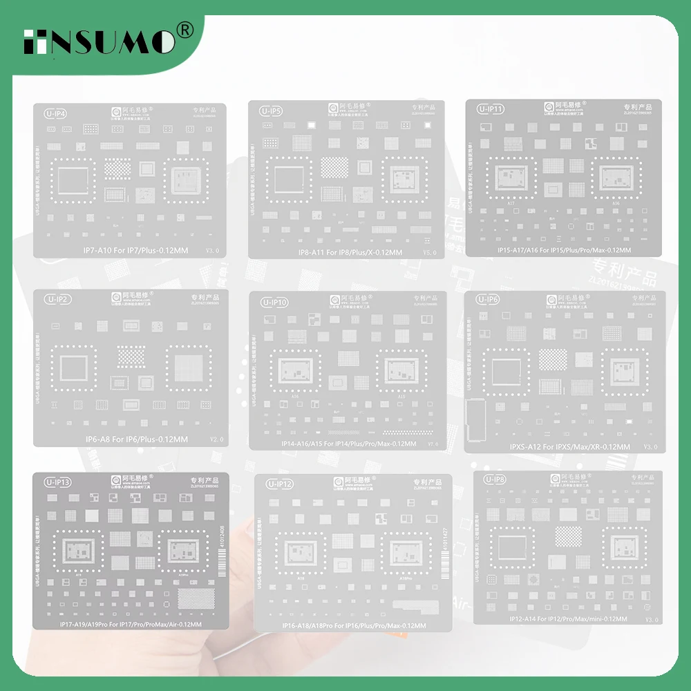 AMAOE For iPhone 17 Pro Max 16 15Pro 14 12 11 XS CPU WIFI NAND Screen ICTin Planting Net Multi-Function Steel Mesh
