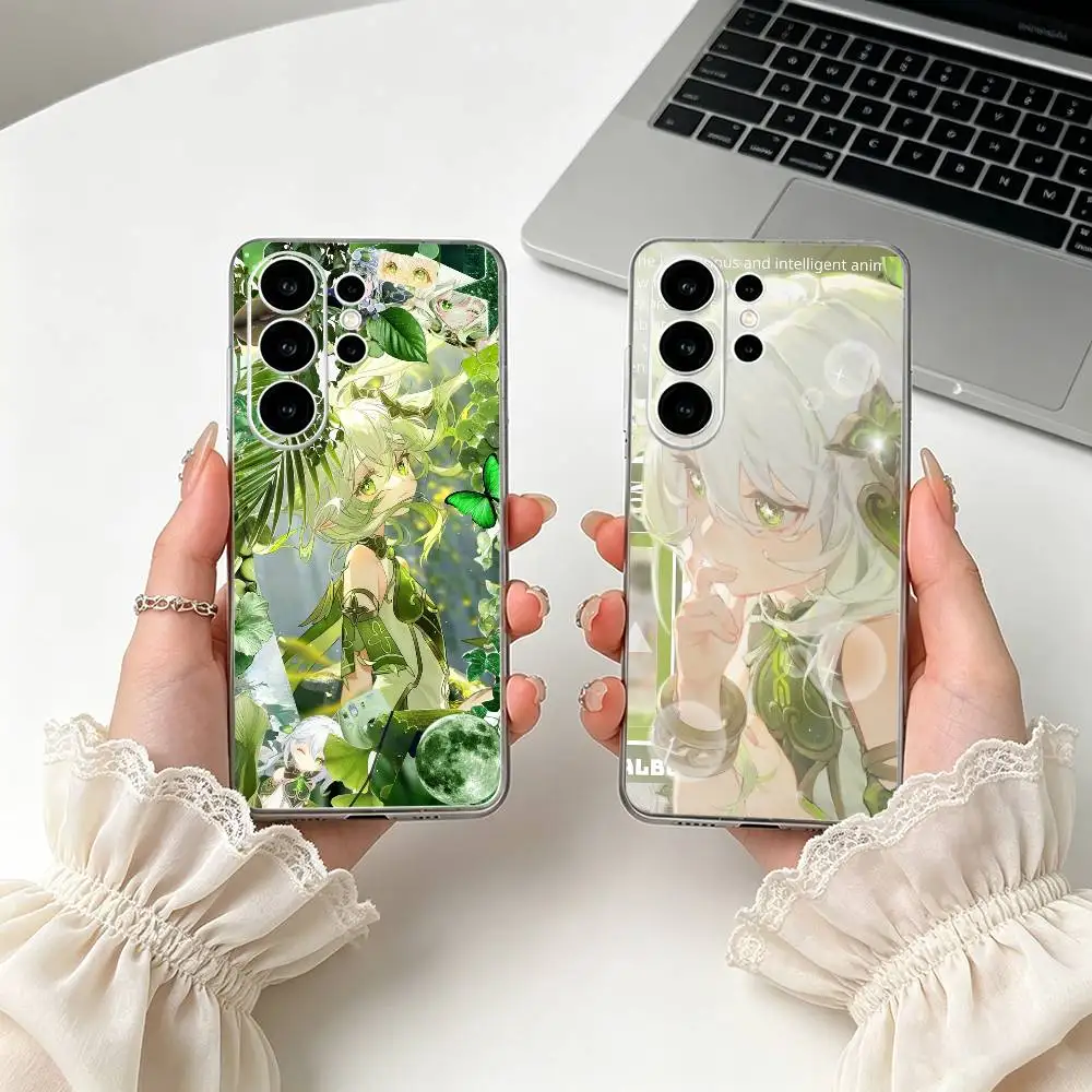 Game N-Nahida Genshin Impact Clear Phone Case for Samsung S25, S24, S21, S22, S23, S30, Ultra, S20, Plus, FE, Lite