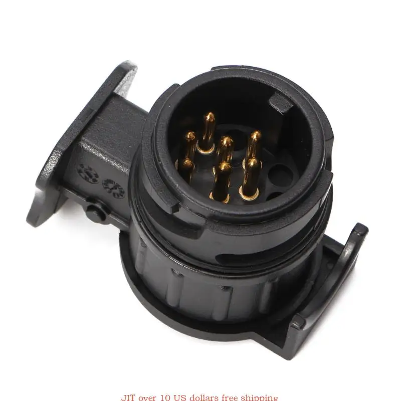 13 To 7 Pin Round Plastic Waterroof  Trailer Plug Connector Standard Car Socket Vehicle Power Supplies