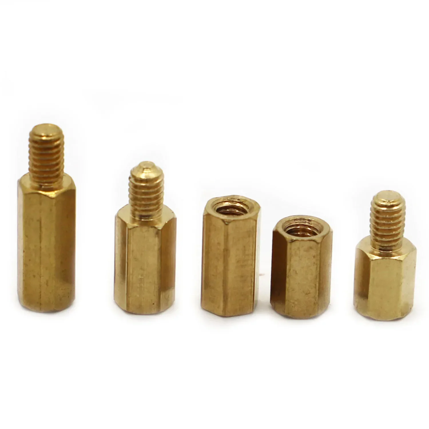 M2-2.5 M3-M4 Solid Copper Brass Hex Hexagon Standoff Pillar Male-Female / Female- Female Spacer for PCB Board Motherboard