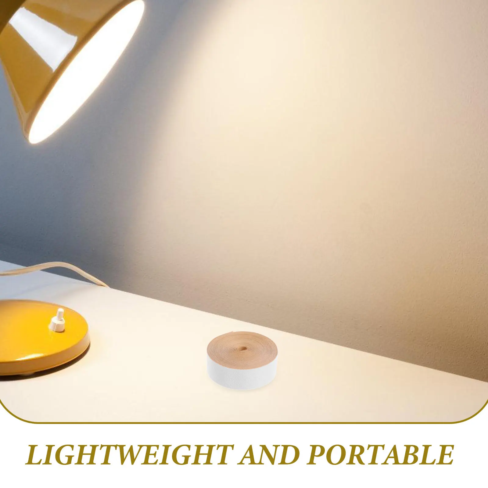 5M Lamp Shade Edging Tape Natural Linen Fabric Lampshade Braid Strip Edge Protection DIY Lampshade Crafting Materials Home Light